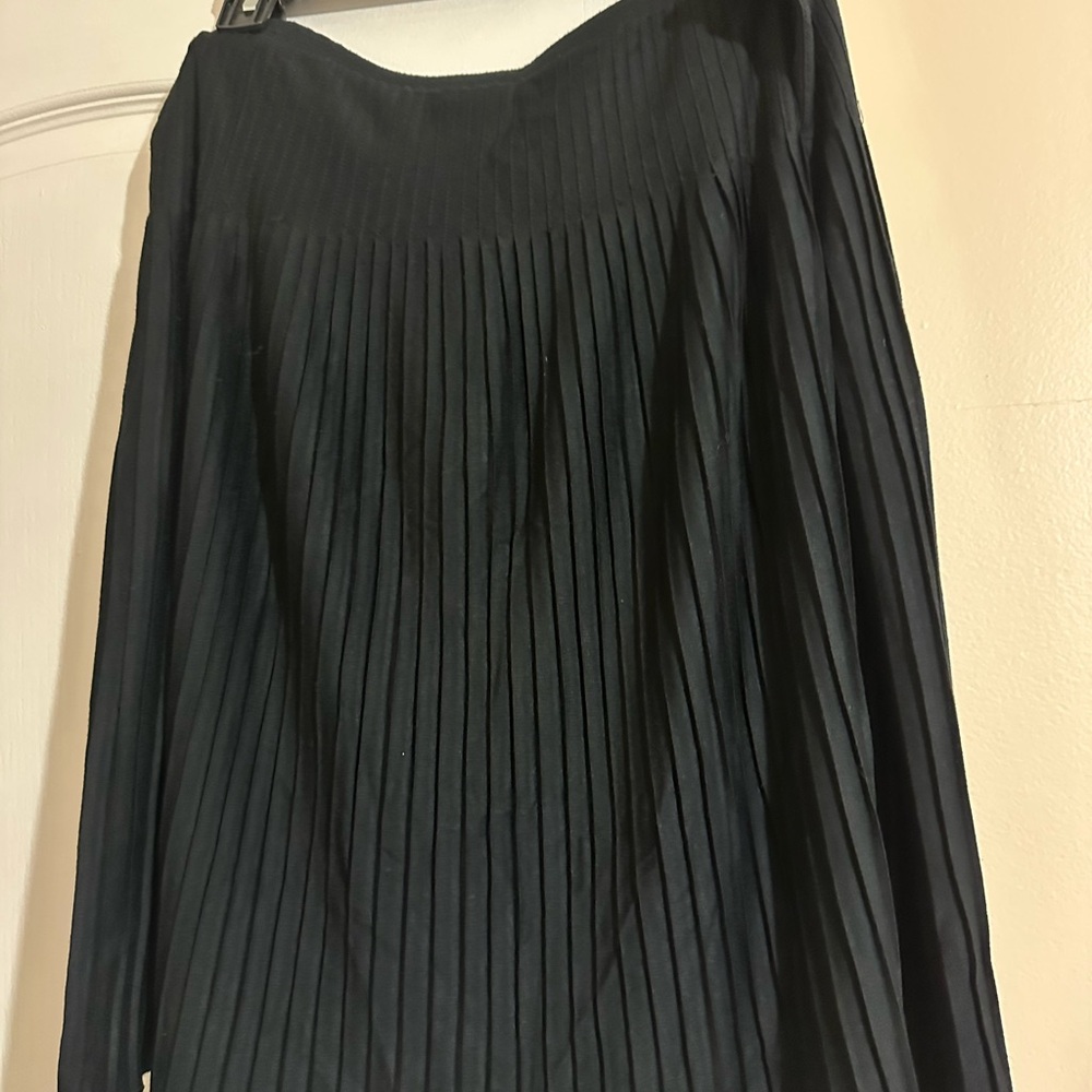 Elegant Black Pleated Skirt